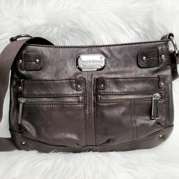 Tyler Rodan Handbags - Tyler Rodan Silver Messenger Crossbody Bag